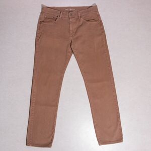 Mott and Bow Mercer Slim Straight Stretch Brown Denim 5 Pocket Jeans Men's 34x31